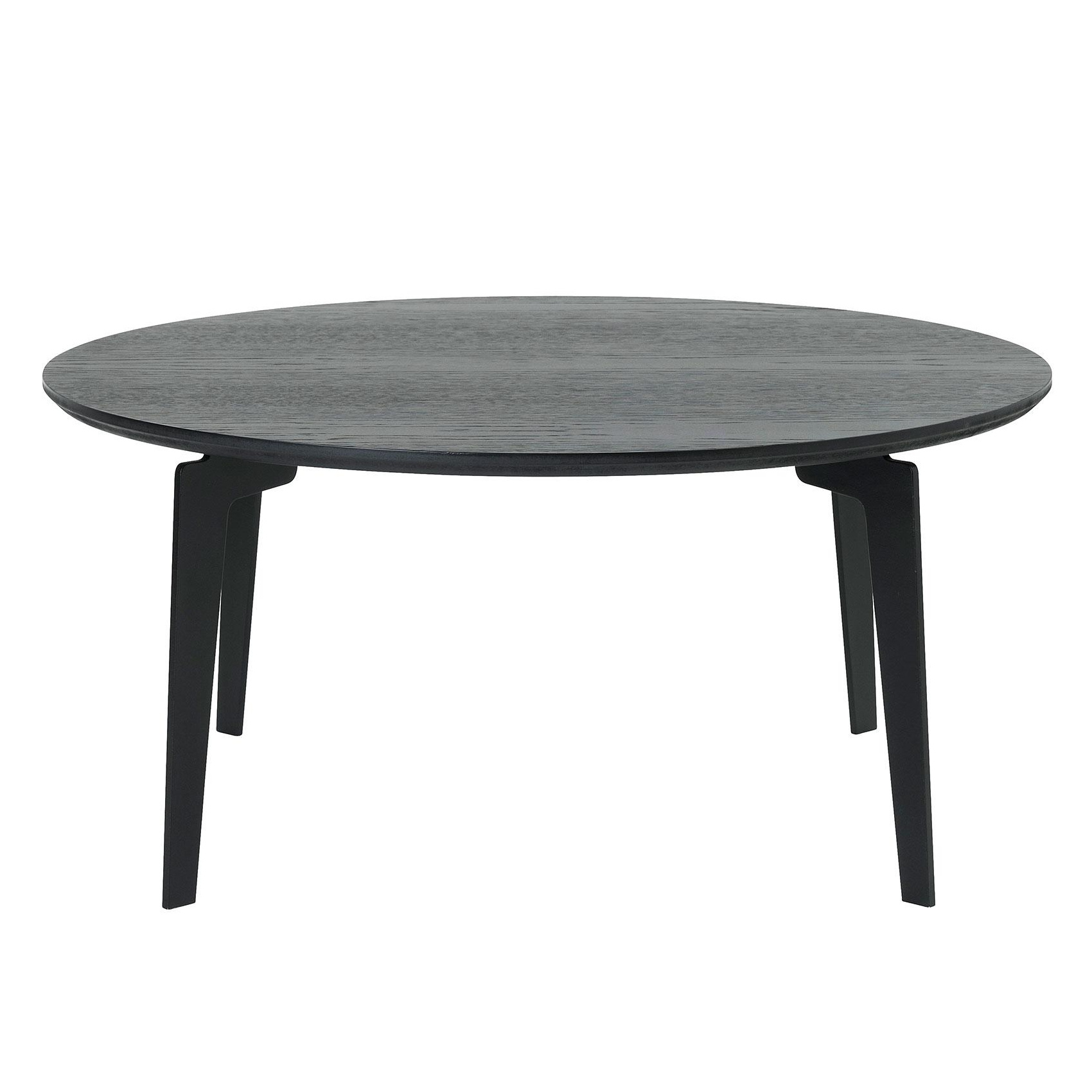 Fritz Hansen - Join™ FH41 Couchtisch - schwarz/gebeizt/Gestell Stahl pulverbeschichtet schwarz/H 37cm / Ø 80cm von Fritz Hansen