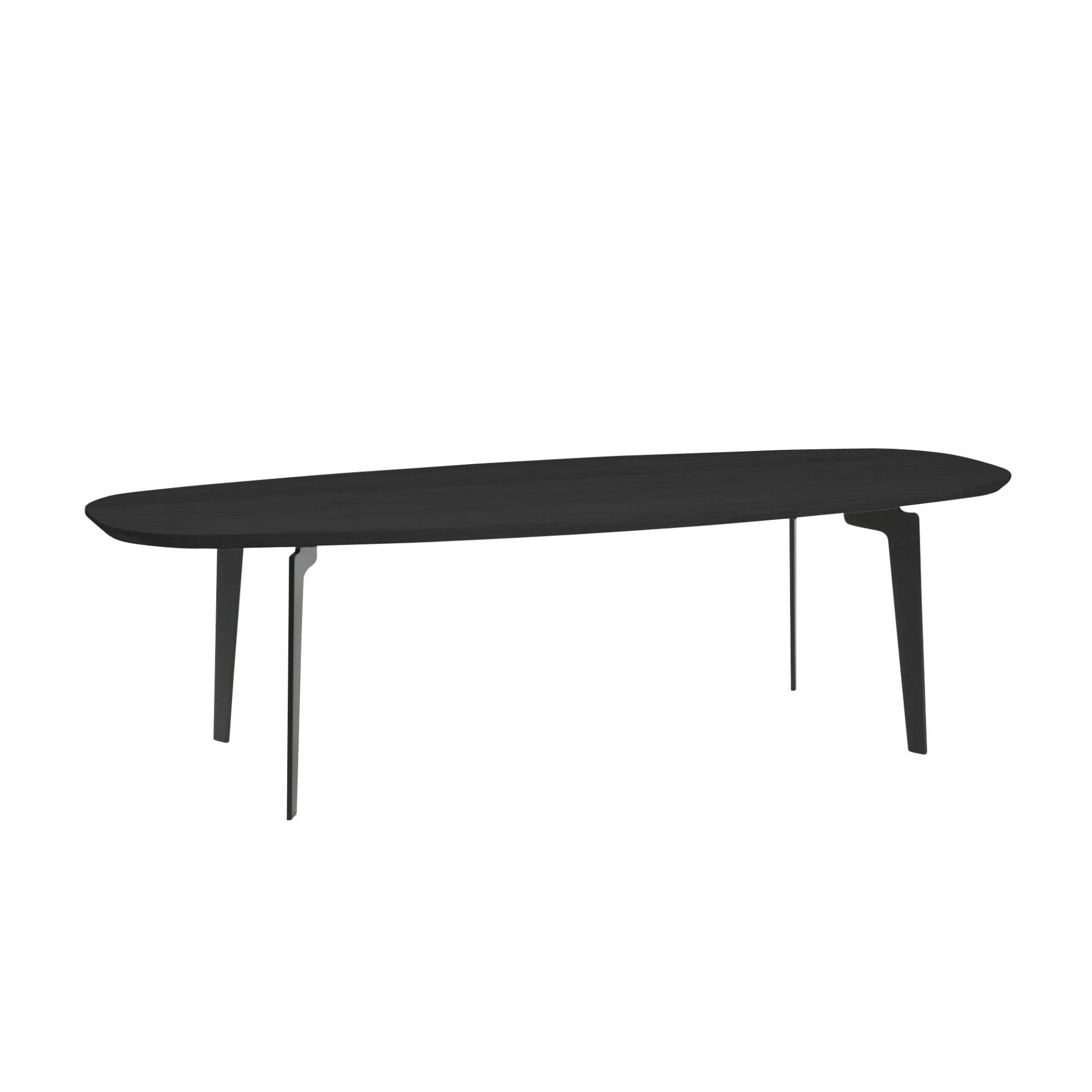 Fritz Hansen - Join™ FH61 Couchtisch - schwarz/gebeizt/Gestell Stahl pulverbeschichtet schwarz/LxBxH 130x50x37cm von Fritz Hansen