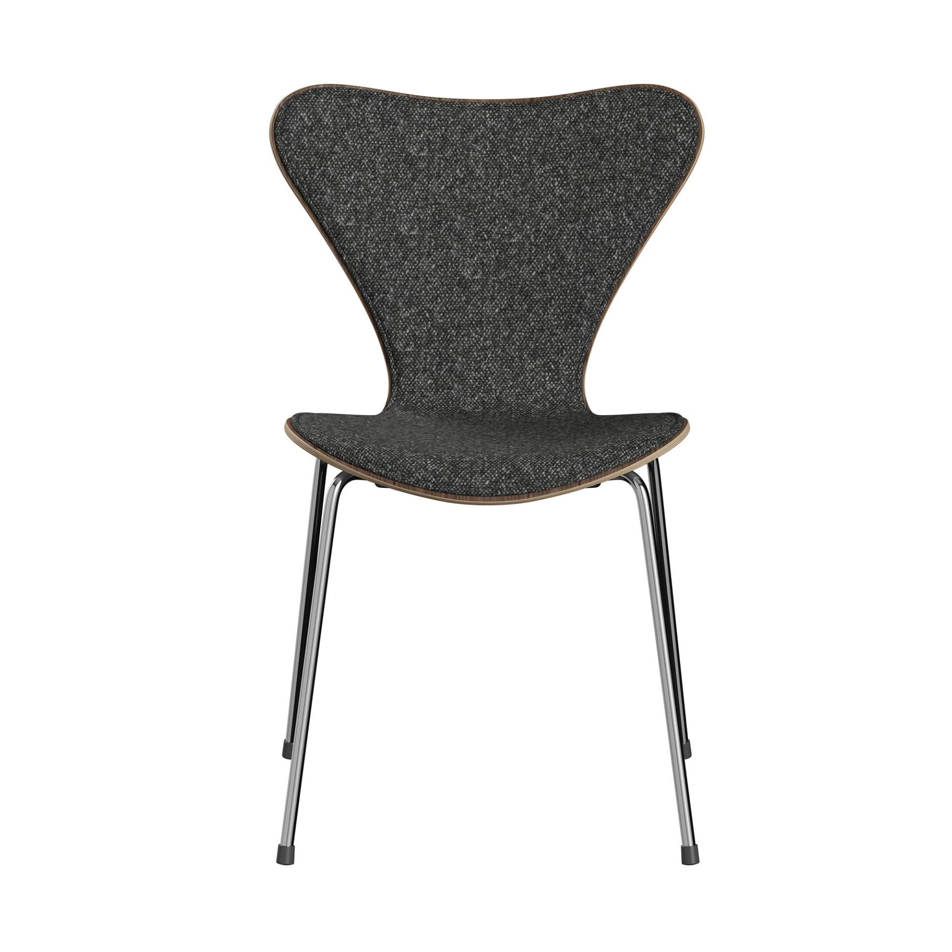 Fritz Hansen - Jubiläumsedition 2022 Serie 7™ Stuhl Stoff - granitbraun/Kvadrat Vanir 373 (92 % Schurwolle, 8 % Nylon)/Gestell Stahl verchromt/BxHxT 5 von Fritz Hansen