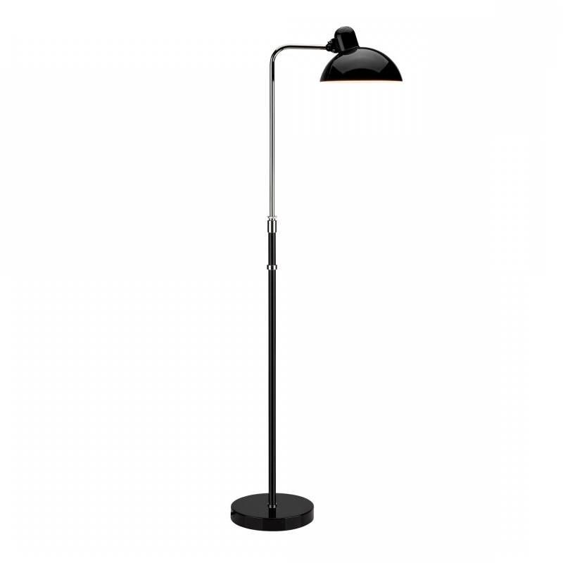 Fritz Hansen - Kaiser Idell™ 6580-F Luxus Stehleuchte - verchromt, schwarz/glänzend/BxH 125-135x22,5cm/Kabel schwarz von Fritz Hansen