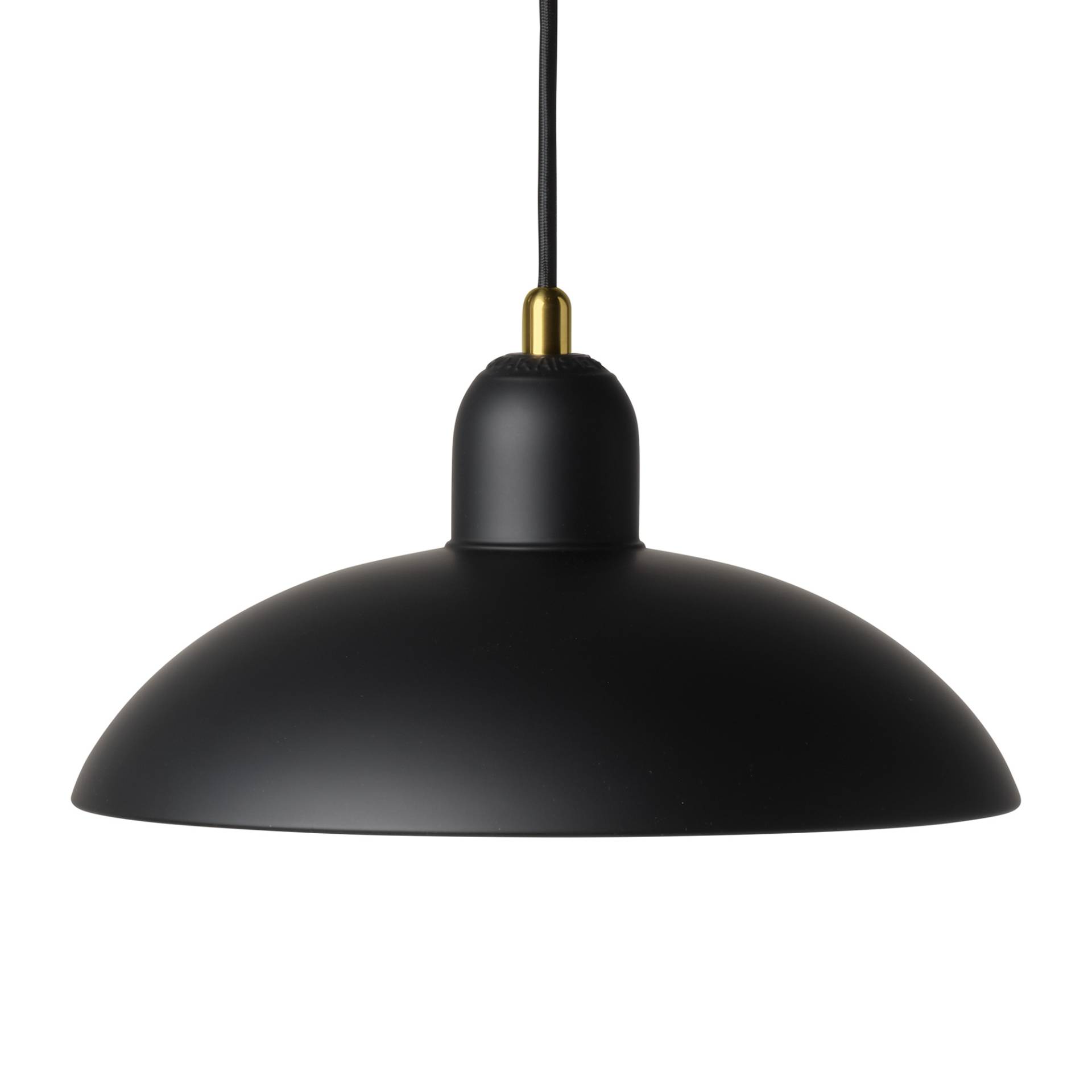 Fritz Hansen - Kaiser Idell™ 6631-P Pendelleuchte - messing, schwarz/matt/H 13,5cm / Ø 28,5cm/Kabel schwarz von Fritz Hansen