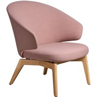 Fritz Hansen - Let Loungesessel Holzgestell, orange-rot / Eiche von Fritz Hansen