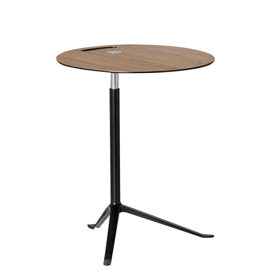 Fritz Hansen - Little Friend™ KS11 Beistelltisch Gestell lackiert - eiche/schwarz/Tischplatte Furnierholz/Gestell Aluminium lackiert/LxBxH 45x45x50-73 von Fritz Hansen