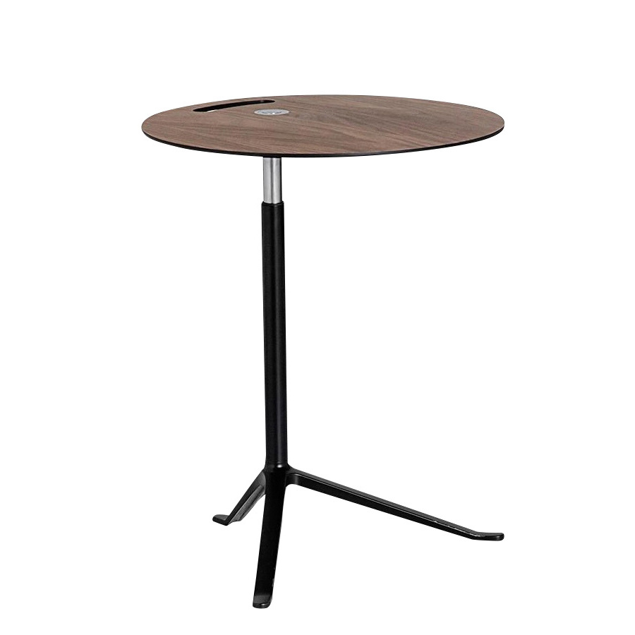 Fritz Hansen - Little Friend™ KS11 Beistelltisch Gestell lackiert - walnuss/ schwarz/Tischplatte Furnierholz/Gestell Aluminium lackiert/LxBxH 45x45x50 von Fritz Hansen