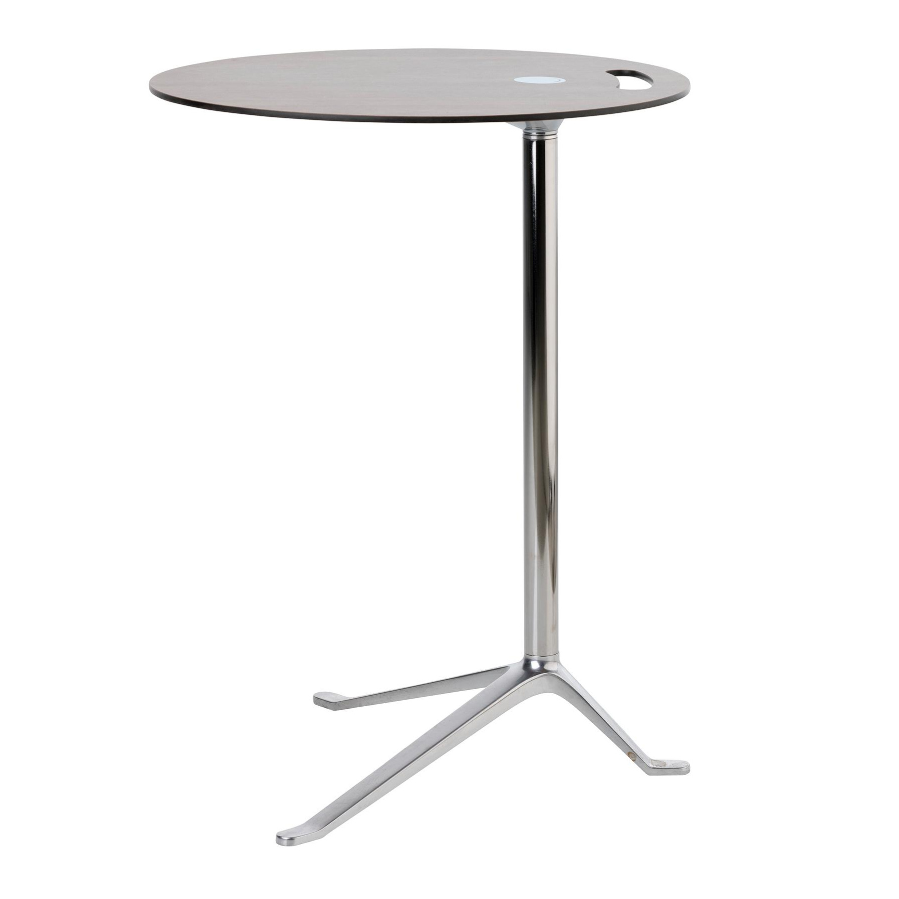 Fritz Hansen - Little Friend™ KS12 Beistelltisch Gestell poliert - walnuss/Tischplatte Furnierholz/Gestell Aluminium poliert/LxBxH 45x45x60cm von Fritz Hansen