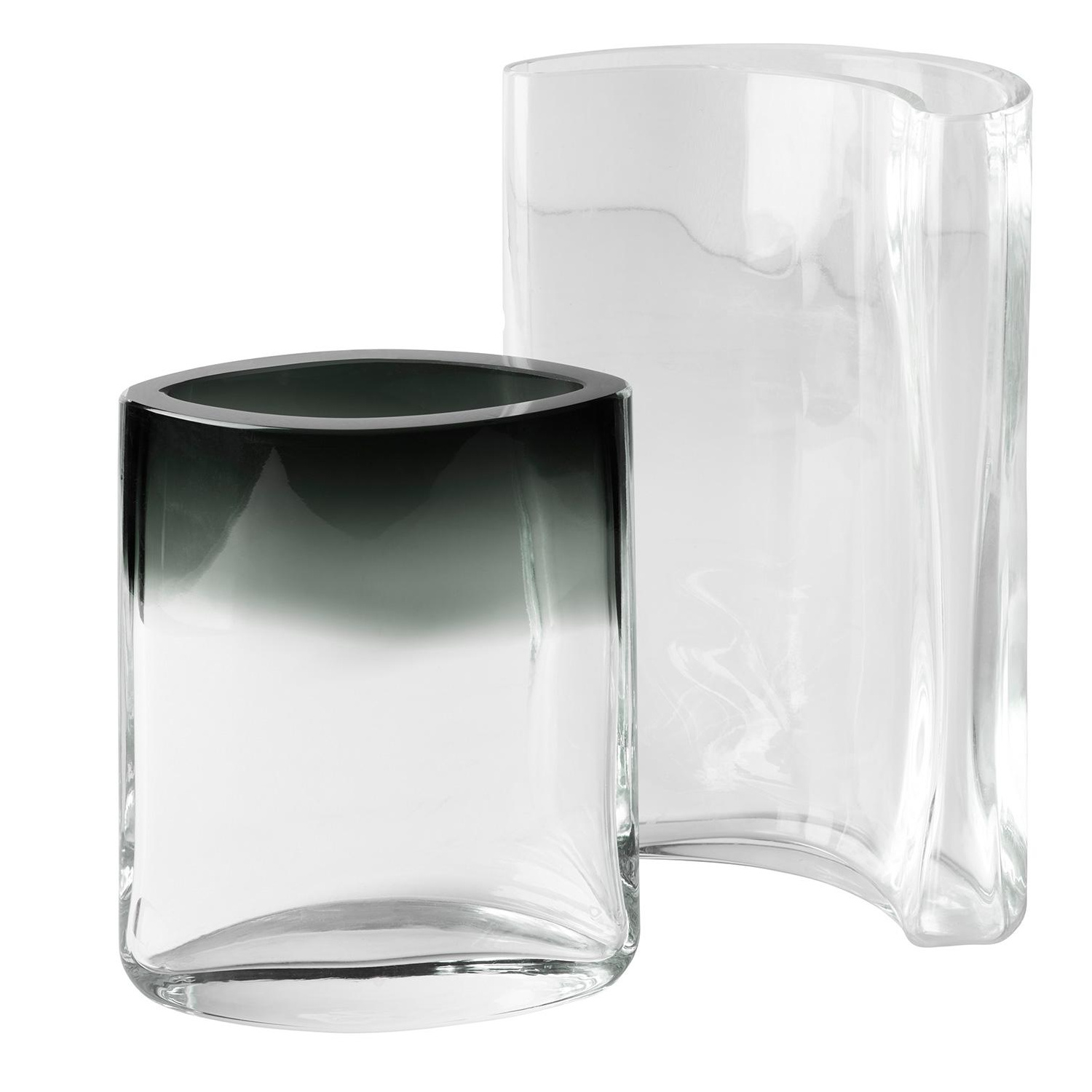 Fritz Hansen - Moon Eye Vasen Set - transparent/BxH 16x23cm/BxH 13,5x16cm von Fritz Hansen