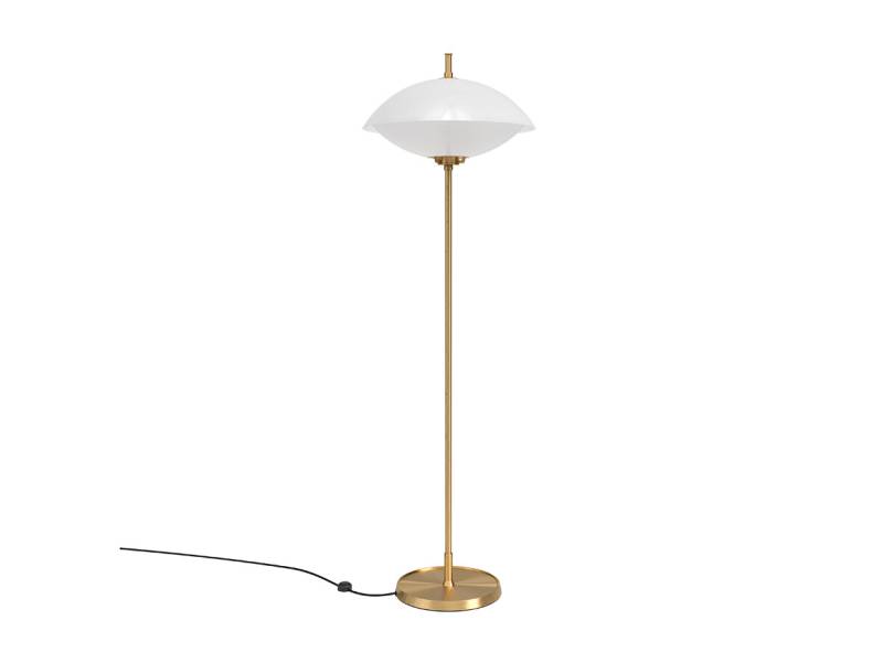 Fritz Hansen - Musling Stehleuchte Opal/Brass Fritz Hansen von Fritz Hansen