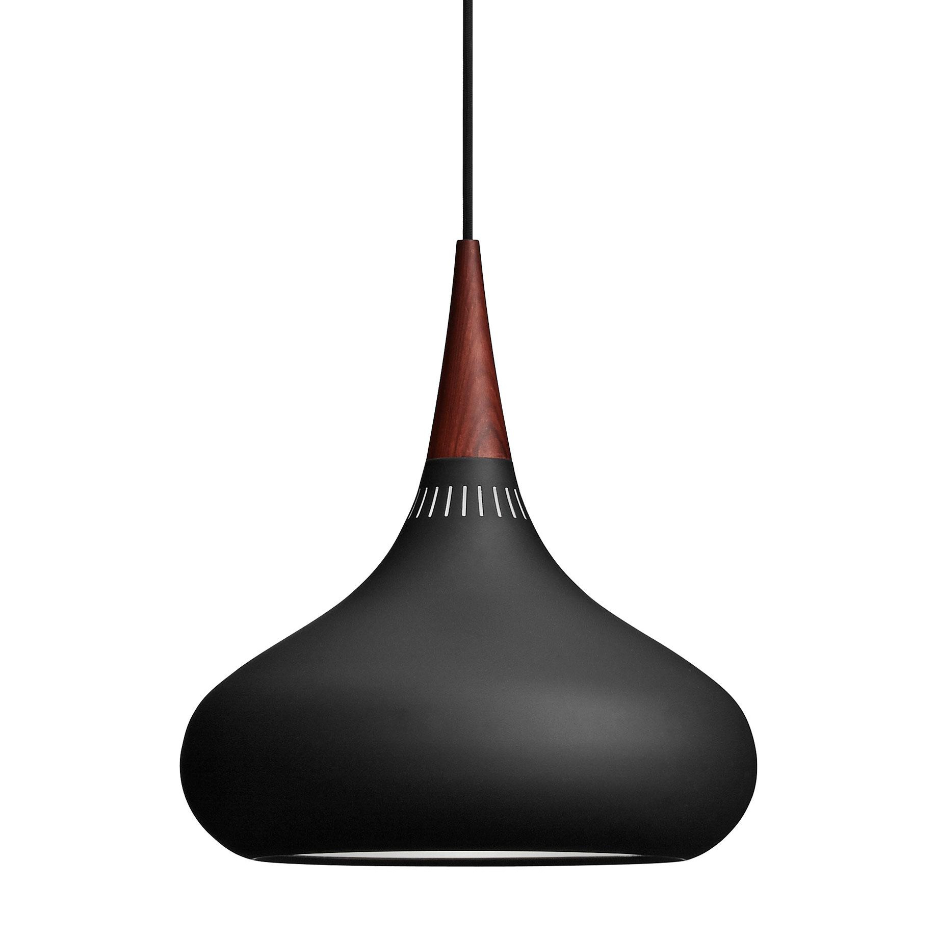 Fritz Hansen - Orient™ P2 Pendelleuchte - schwarz/Rosenholz/Aluminium matt lackiert/H 37cm / Ø 34cm/Kabel schwarz von Fritz Hansen