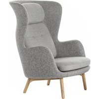 Fritz Hansen - Ro Sessel Designer Selection, Eiche/ hellgrau (Hallingdal 130 / Canvas 124) von Fritz Hansen