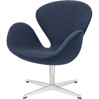 Fritz Hansen - Swan Sessel, Aluminium gebürstet matt / Capture blau 6001 von Fritz Hansen