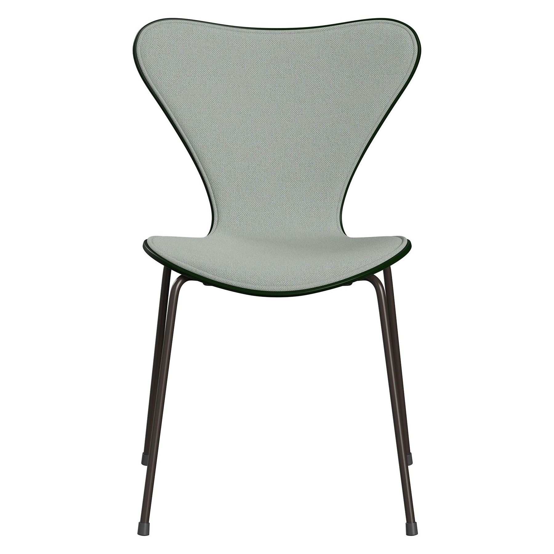 Fritz Hansen - Serie 7™ Stuhl Vorne gepolstert Braun Bronze - immergrün/Stoff Kvadrat Sunniva 132/Gestell Stahl pulverbeschichtet braun bronze/BxHxT 5 von Fritz Hansen