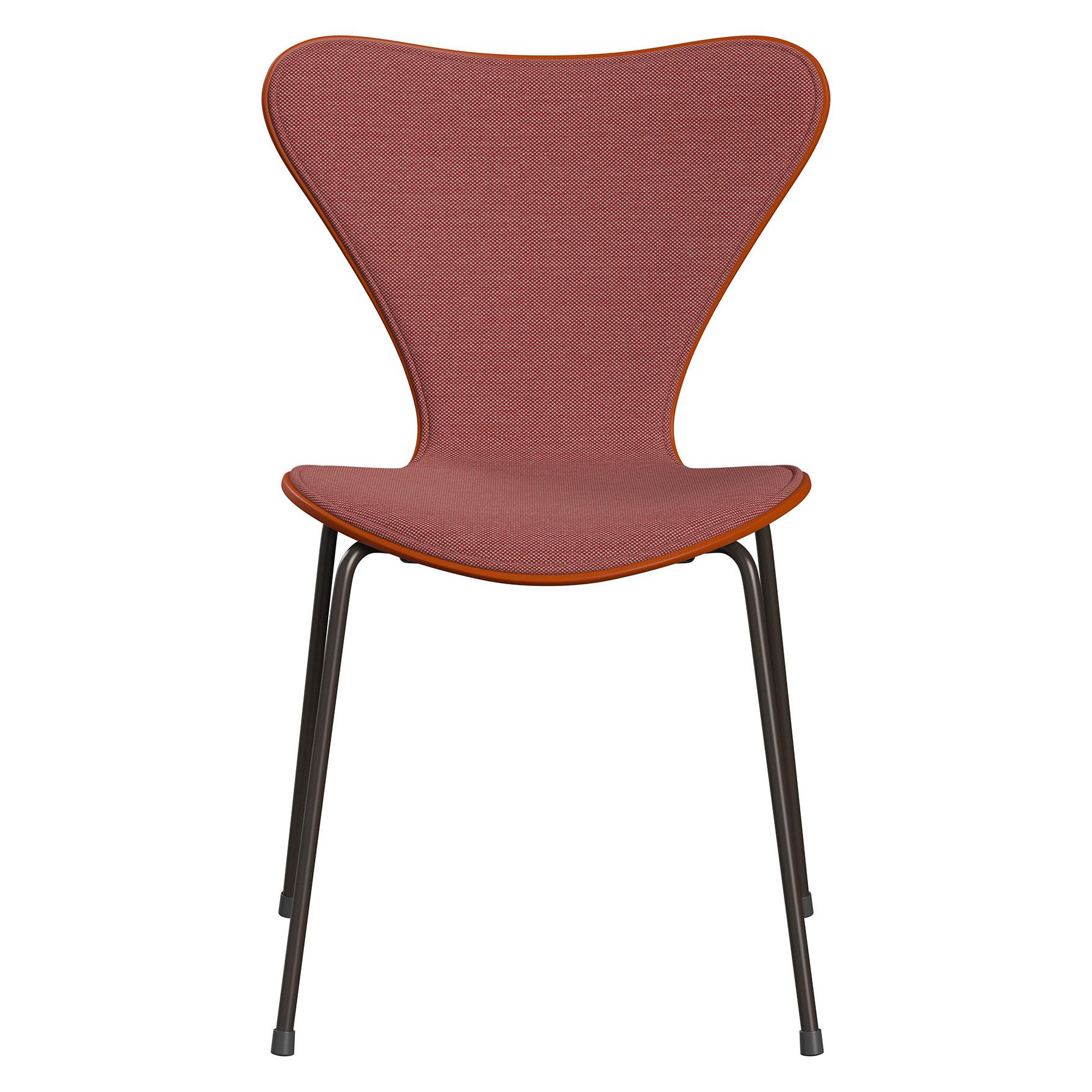 Fritz Hansen - Serie 7™ Stuhl Vorne gepolstert Braun Bronze - paradis orange/Stoff Kvadrat Steelcut Trio 636/Gestell Stahl pulverbeschichtet braun... von Fritz Hansen