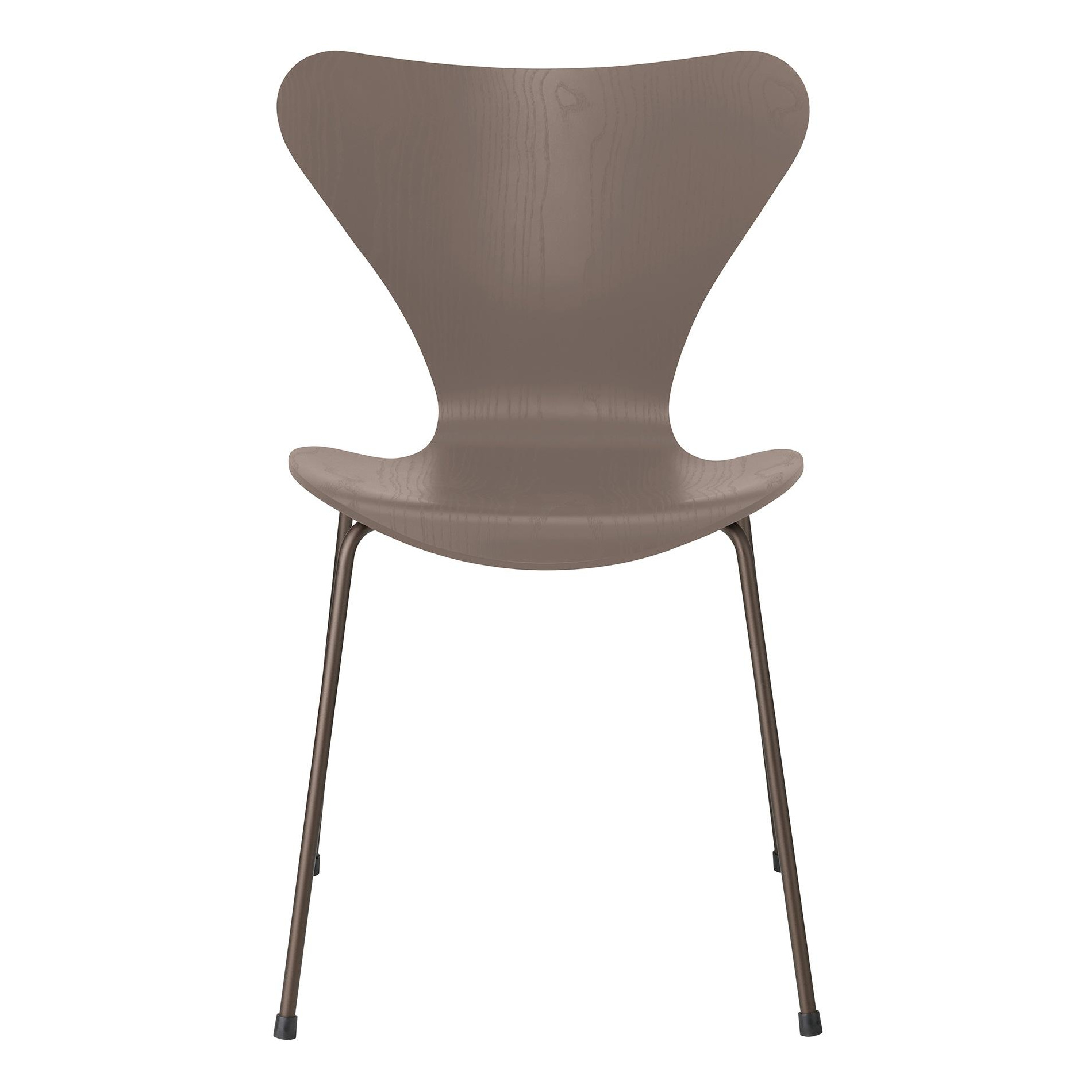 Fritz Hansen - Serie 7™ Stuhl gefärbte Esche Braun Bronze - deep clay/Sitzfläche gefärbte Esche/Gestell pulverbeschichtet braun bronze/BxHxT 50x82x52c von Fritz Hansen