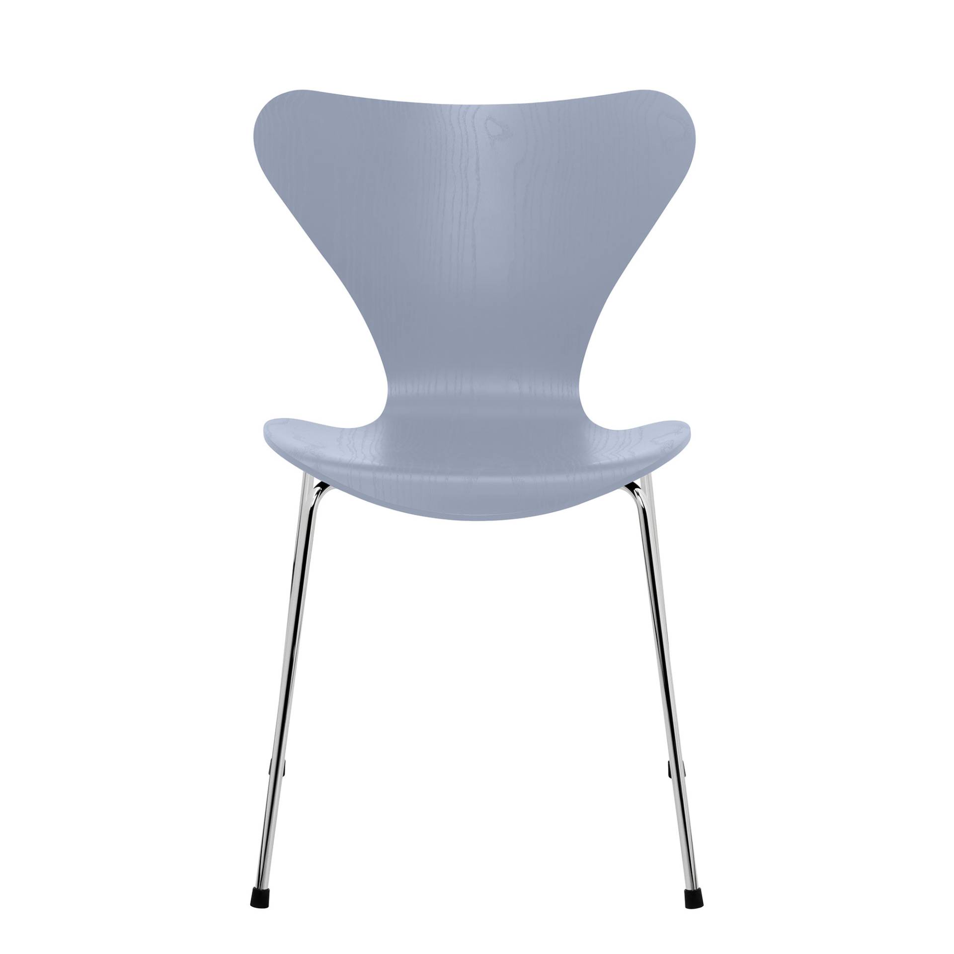 Fritz Hansen - Serie 7™ Stuhl gefärbte Esche Gestell Verchromt - lavendelblau/Sitzfläche gefärbte Esche/Gestell Stahl verchromt/BxHxT 50x82x52cm von Fritz Hansen