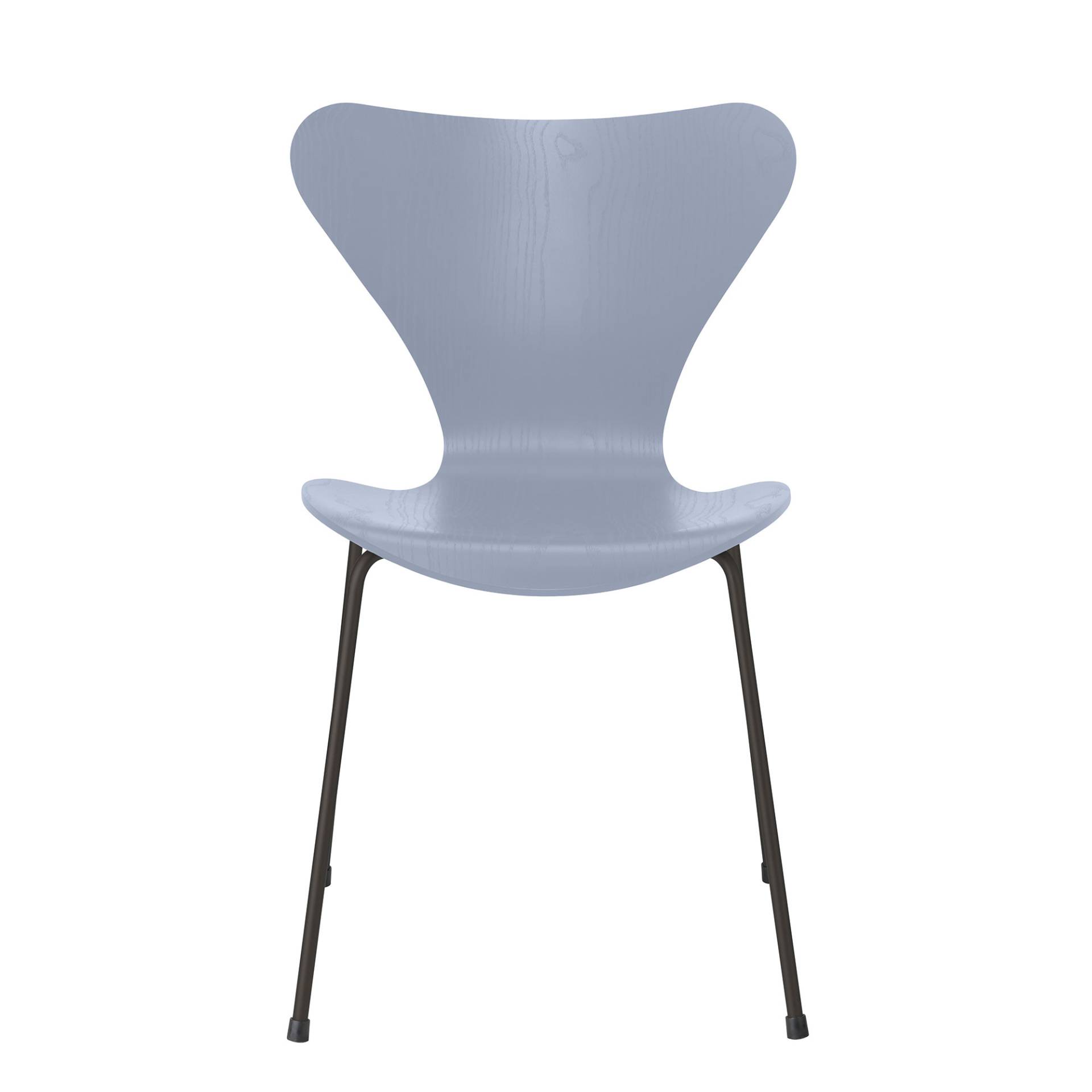 Fritz Hansen - Serie 7™ Stuhl gefärbte Esche Warmes Graphit - lavendelblau/Sitzfläche gefärbte Esche/Gestell pulverbeschichtet warmes graphit/BxHxT 50 von Fritz Hansen