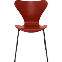 Fritz Hansen - Serie 7 Stuhl, schwarz / Esche venetian red gefärbt von Fritz Hansen