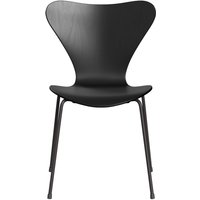 Fritz Hansen - Serie 7 Stuhl, Monochrom schwarz / Esche schwarz gefärbt von Fritz Hansen