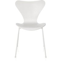 Fritz Hansen - Serie 7 Stuhl, Monochrom weiß / Esche weiß gefärbt von Fritz Hansen