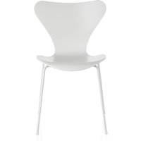 Fritz Hansen - Serie 7 Stuhl, Monochrom, weiß / Esche weiß lackiert von Fritz Hansen