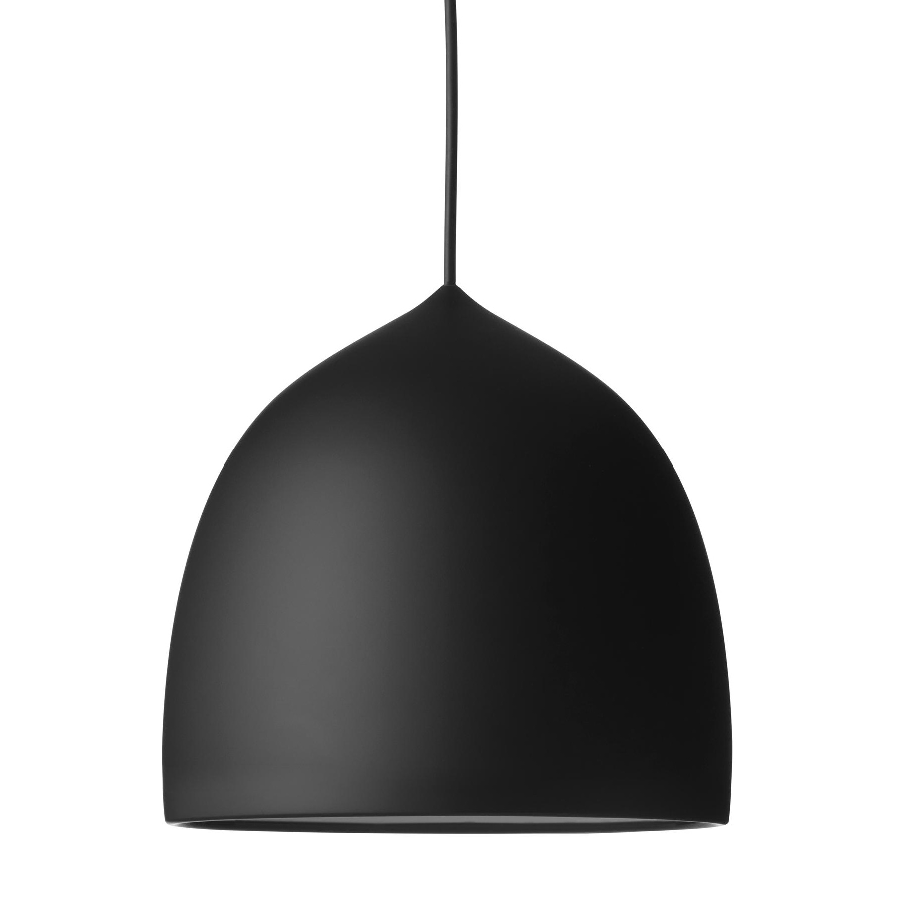 Fritz Hansen - Suspence™ P1 Pendelleuchte - schwarz/matt lackiert/H 22,5cm / Ø 24cm/Kabel und Baldachin schwarz von Fritz Hansen