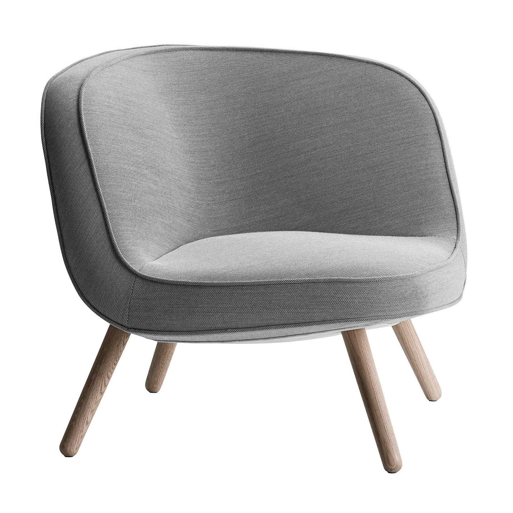 Fritz Hansen - VIA57™ Sessel - grau/Stoff Kvadrat Steelcut Trio 124/Gestell massive Eiche/BxHxT 98x78x91cm von Fritz Hansen