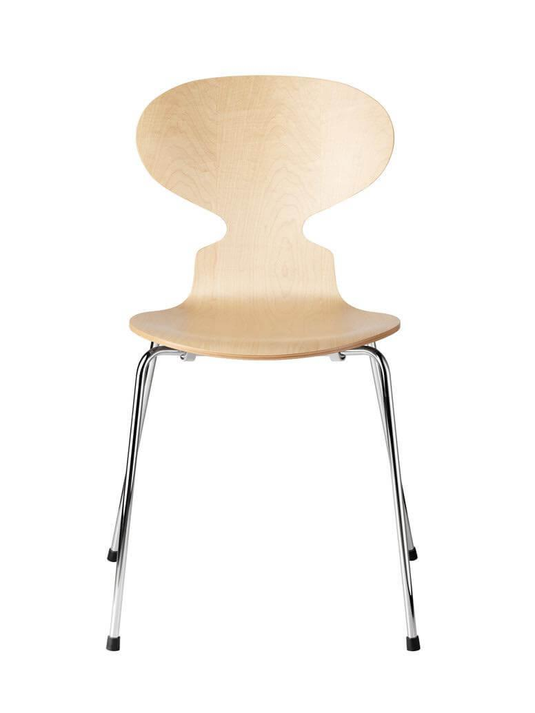 Stuhl Ameise Ahorn Furniert Gestell Chrom von Fritz Hansen