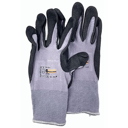 Fritz Krug GmbH Arbeitshandschuhe - K032 Flexmaster, Nylon Handschuhe, grau, Gr.9/L von Fritz Krug GmbH