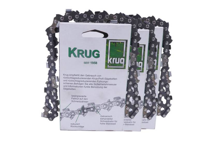 Fritz Krug Ersatzkette 3 Stück Profi C Sägekette 3/8P 1.3 mm 52 TG Low Profi Ersatzkette von Fritz Krug