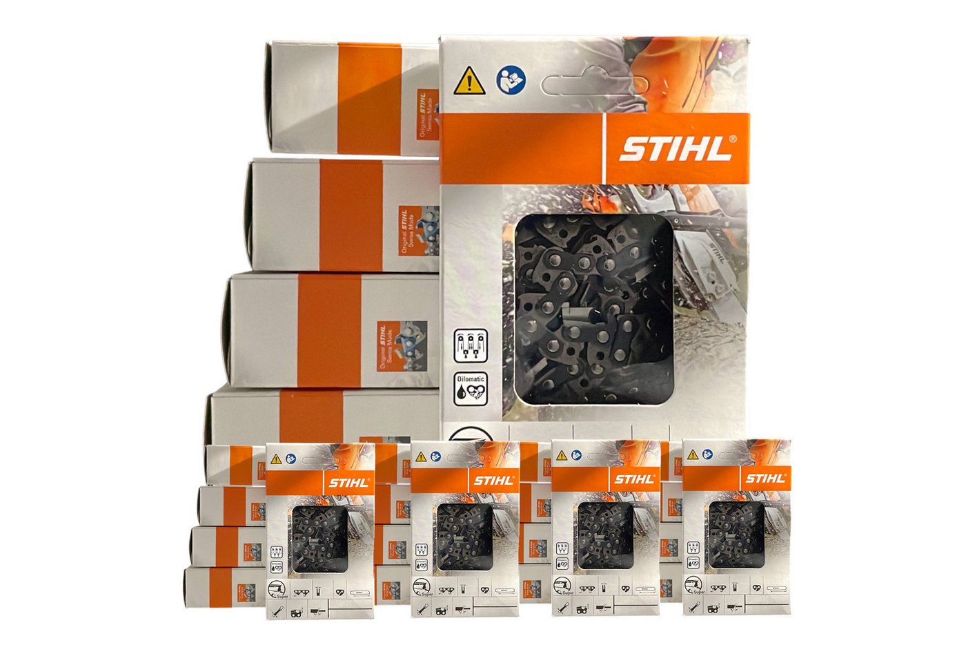 Fritz Krug Ersatzkette Set 20 Stück Stihl PMC3 Sägekette 3/8P 1.3 mm 45 + 5 Stü, 3/8P von Fritz Krug