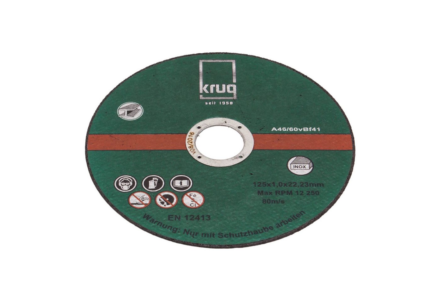 Fritz Krug Trennscheiben 50 Stück Trennscheibe Inox C 125x1.0 mm für Edelstahl Metal von Fritz Krug