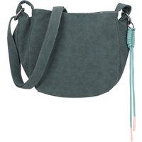 Fritzi aus Preußen Schultertasche "Sue02 Suede Jacky Soft Dark Anthra" mit modischer Kordelschnur von Fritzi Aus Preußen