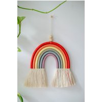 Makramee Boho Regenbogen Maxi/Wanddekoration in Wunschfarben von FrlFiniHandmade