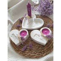 Teelichthalter | Stabkerzenhalter in Herzform Kerzenhalter Herz Geschenk Hochzeit Muttertag von FrlSvenjaKreativ