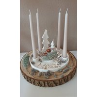 Weihnachtliches Dekotablett Mit 2Er Set Tannenbäumen Und Kerzenhaltern | Adventskranz Dekoring Advent 25cm Skandi Home Deko Weihnachtliches Dekotablett Mit 2Er Set Tannenbäumen Und Kerzenhaltern | Adventskranz Dekoring Advent 25cm Skandi Home Deko von FrlSvenjaKreativ