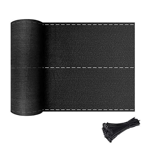 Froadp 1,8x10m Zaunblende Windschutznetz HDPE Gartenzaun Sichtschutz Tennisblende mit Kabelbinder Sonnenschutz Windschutz 150g/m² Schattierungsnetz Gewebe Netz für Zaun Balkon Terrasse (Anthrazit) von Froadp