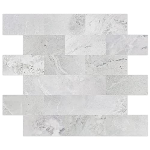 Froadp 10 Stück Fliesenaufkleber Klebefliesen Selbstklebende Fliesen Schälen und Kleben Küchenrückwand Wandaufkleber Geprägte Texturen Mosaikfliesen Wandsticker für Küche Bad Schlafzimmer (Typ F) von Froadp