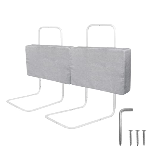 Froadp 100cm Rausfallschutz Beistellbett Leinen Kindersoftpack Bettgitter Tragbare Bettschutzgitter Höhenverstellbar Kinderbettgitter Baby Schutzgeländer Bettkantenschutz für Kinderbett (Leinengrau) von Froadp