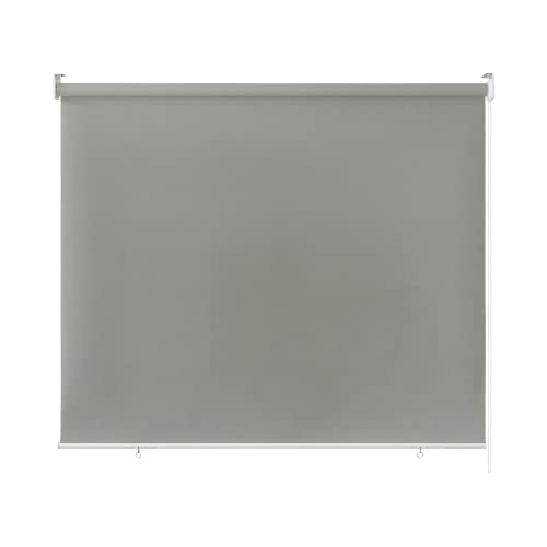 Froadp 100x240cm Außenrollo Sichtschutzrollo mit Reflektierende Thermofunktion Kunststoffbeschichtung Senkrechtmarkise Außen Vertikalmarkise Fensterrollo für Balkon Terrasse Garten (Grau) von Froadp