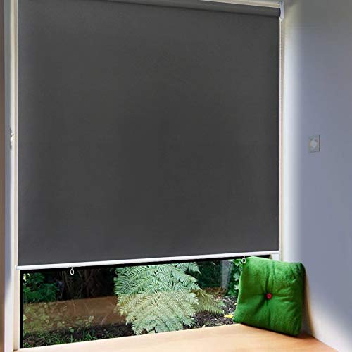 Froadp 100x240cm Senkrechtmarkise Außenrollo Sichtschutzrollo Reflektierende Thermofunktion Balkonrollo für Fenster & Türen(Anthrazit) von Froadp