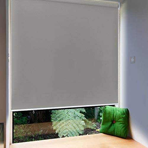 Froadp 140x140cm Senkrechtmarkise Außenrollo Sichtschutzrollo Reflektierende Thermofunktion Balkonrollo für Fenster & Türen(Grau) von Froadp