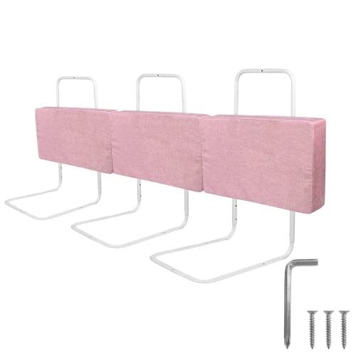 Froadp 150cm Rausfallschutz Beistellbett Leinen Kindersoftpack Bettgitter Tragbare Bettschutzgitter Höhenverstellbar Kinderbettgitter Baby Schutzgeländer Bettkantenschutz für Kinderbett (Kirschrosa) von Froadp