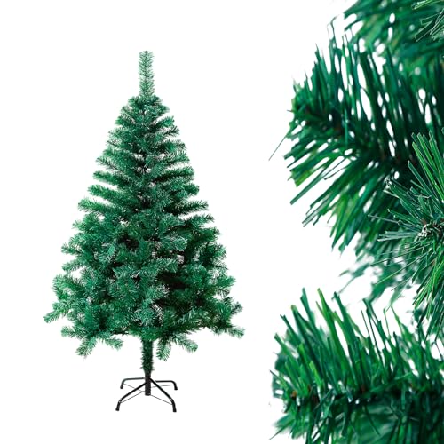 Froadp 150cm Weihnachtsbaum Künstlich Dekobaum PVC Kunstbaum mit Ständer Tannenbaum Weihnachtsdeko Schwer Entflammbarer Christbaum Künstlicher Weinachts Baum für Drinnen und Draußen (Grün) von Froadp