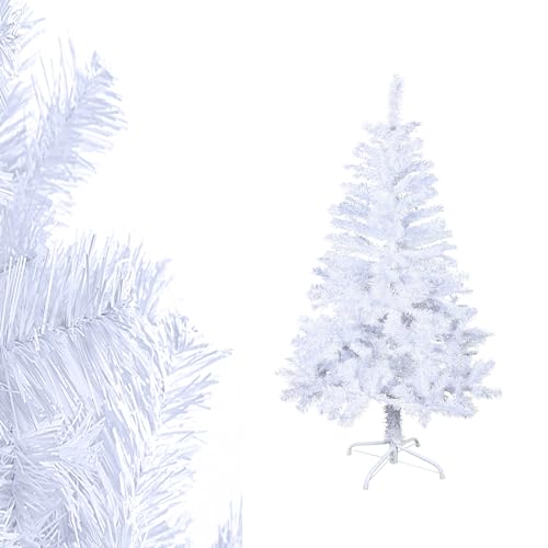 Froadp 150cm Weihnachtsbaum Künstlich Dekobaum PVC Kunstbaum mit Ständer Tannenbaum Weihnachtsdeko Schwer Entflammbarer Christbaum Künstlicher Weinachts Baum für Drinnen und Draußen (Weiß) von Froadp