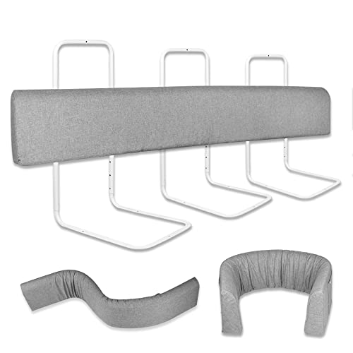 Froadp 180cm Kinder Bettkantenschutz Set Höhenverstellbar Kinderbettgitter rutschfeste Rausfallschutz für Bett mit Reißverschluss Verformbar Softpack Sicherheitsgeländer für Kleinkinder & Baby von Froadp