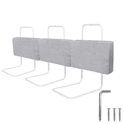 Froadp 180cm Rausfallschutz Beistellbett Leinen Kindersoftpack Bettgitter Tragbare Bettschutzgitter Höhenverstellbar Kinderbettgitter Baby Schutzgeländer Bettkantenschutz für Kinderbett (Leinengrau) von Froadp