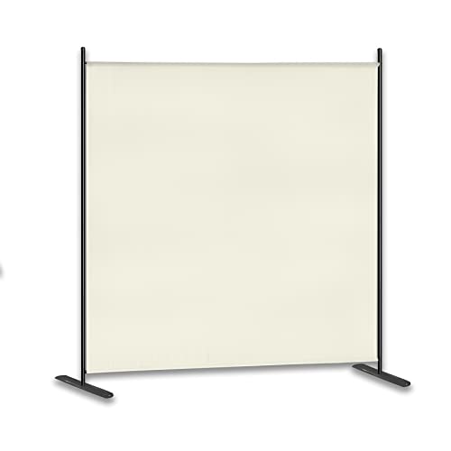 Froadp 185x180cm Klappbare Paravants mit Erdnägeln & Bändern Freistehend Stellwand Faltbare Umkleide Privatsphäre Raumteiler Windschutz Trennwand Sichtschutz Raumtrenner für Balkon Patio (Beige) von Froadp