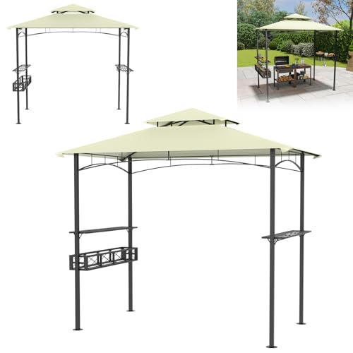 Froadp 245 x 153 x 250 cm Grillpavillon für den Garten, Metallrahmen mit Polyesterdach – Pavillon für Grillpartys, Überdachung mit Stauraumbasket, Schutz vor Witterungseinflüssen,Beige Froadp 245 x 153 x 250 cm Grillpavillon für den Garten, Metallrahmen mit Polyesterdach – Pavillon für Grillpartys, Überdachung mit Stauraumbasket, Schutz vor Witterungseinflüssen,Beige von Froadp