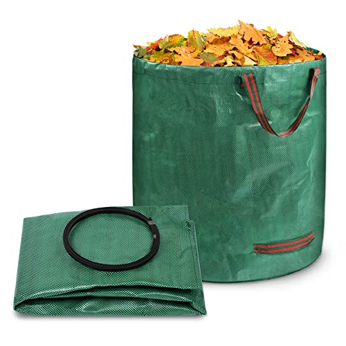 Froadp 272L Faltbare Gartenabfallsäcke Robust 150g/m² PP Grünschnittsäcke Tragbare Laubsack mit Griffen Stabil Grassack Groß Gartensack für Gras Laub Grünschnitt Behälter Gartenabfälle (2 Stück) von Froadp