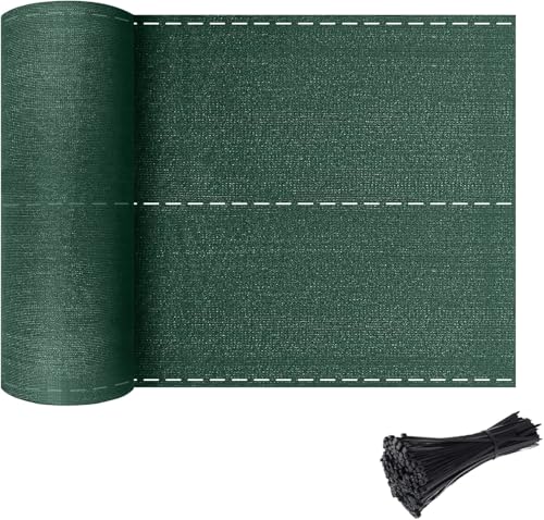 Froadp 2x10 m Zaunblende Windschutznetz HDPE Gartenzaun Sichtschutz 150g/m² Tennisblende mit Kabelbinder Sonnenschutz Windschutz Schattierungsnetz Gewebe Netz für Balkon Zaun Terrasse (Grün) von Froadp
