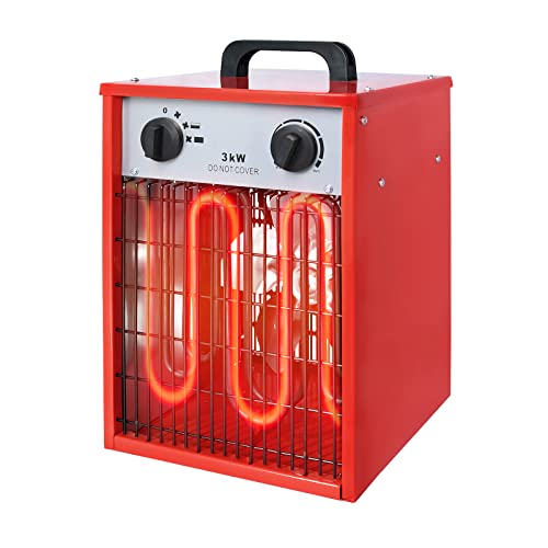 Froadp 3KW Elektroheizgebläse 4-Gang Temperaturregler Einstellbarer Heizstrahler 220V Zuhause Multifunktional Elektroheizer mit Überhitzungsschutz Hitzebeständigen Griff und Rutschfesten Basis(Rot) Froadp 3KW Elektroheizgebläse 4-Gang Temperaturregler Einstellbarer Heizstrahler 220V Zuhause Multifunktional Elektroheizer mit Überhitzungsschutz Hitzebeständigen Griff und Rutschfesten Basis(Rot) von Froadp